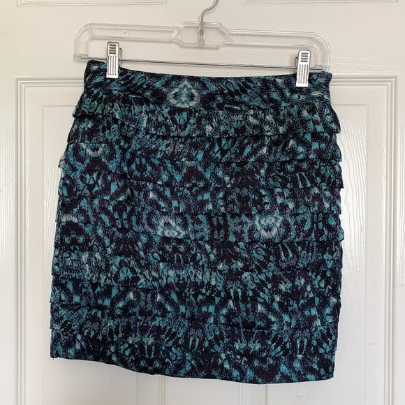 FOREVER 21 Peacock Mini Skirt | S - Picture 1 of 3